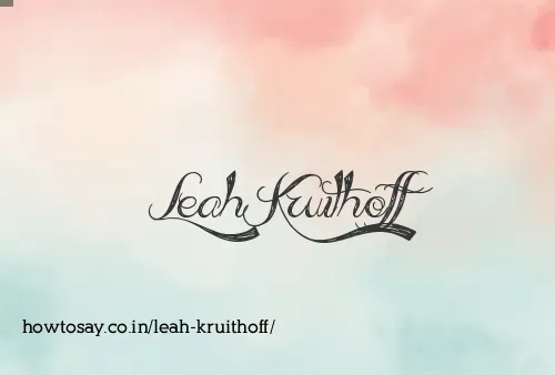 Leah Kruithoff