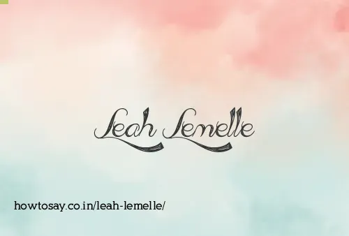 Leah Lemelle