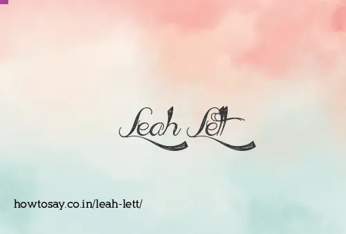 Leah Lett