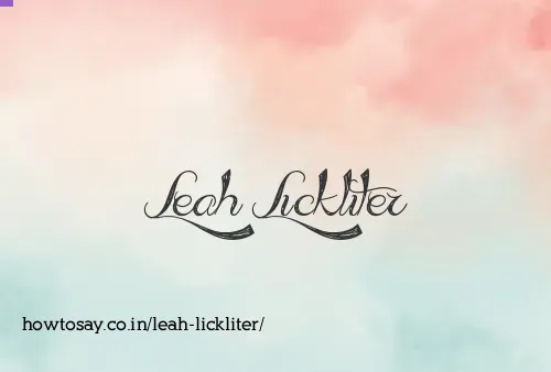 Leah Lickliter