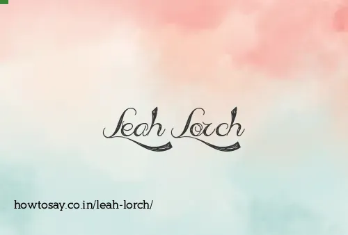 Leah Lorch