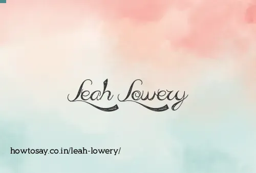 Leah Lowery