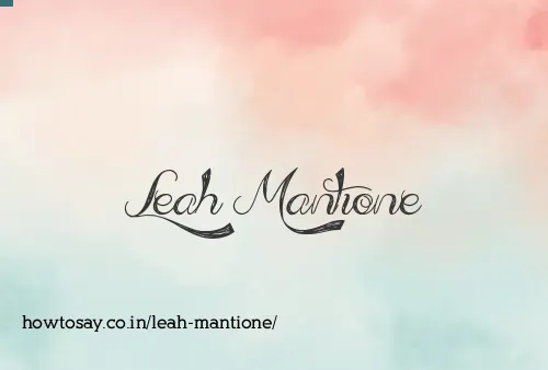 Leah Mantione