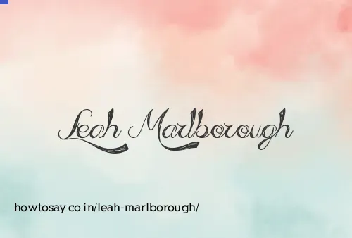 Leah Marlborough