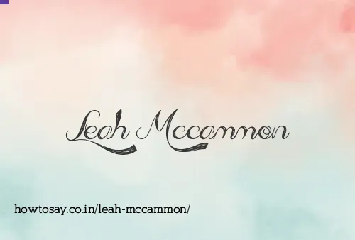 Leah Mccammon