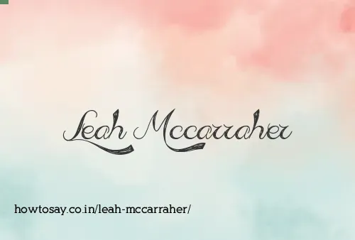 Leah Mccarraher