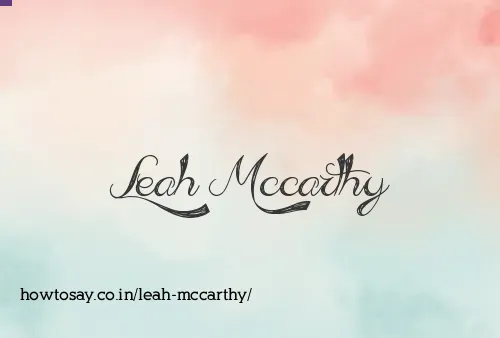 Leah Mccarthy