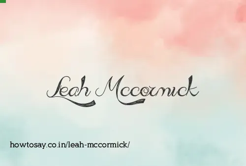 Leah Mccormick