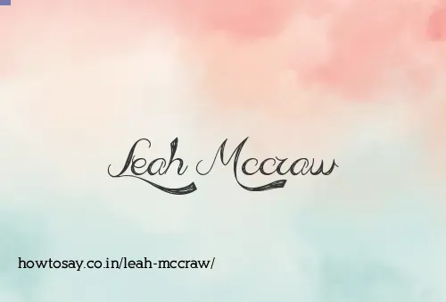 Leah Mccraw