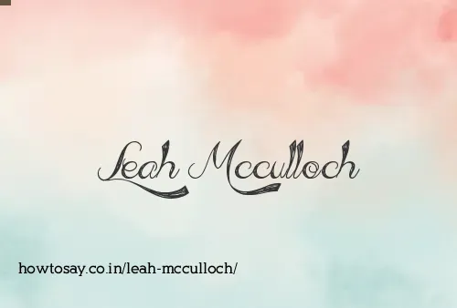 Leah Mcculloch