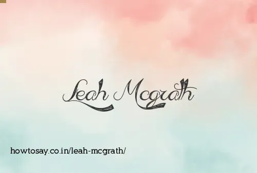 Leah Mcgrath