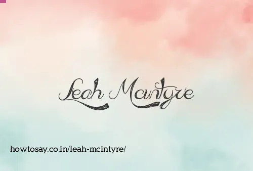 Leah Mcintyre
