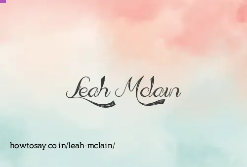 Leah Mclain