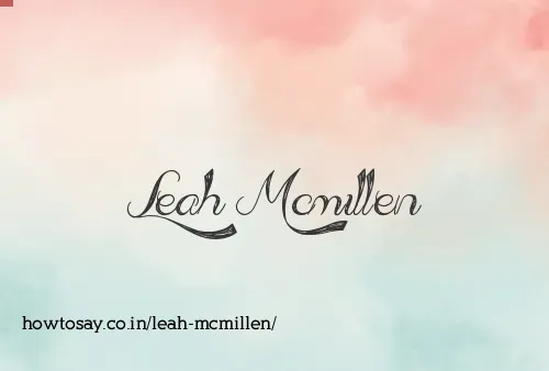 Leah Mcmillen