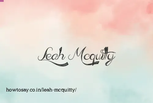 Leah Mcquitty