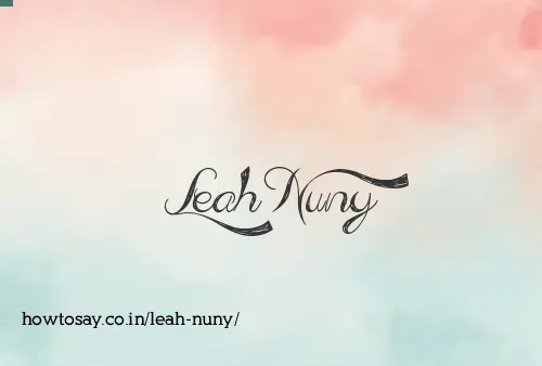 Leah Nuny