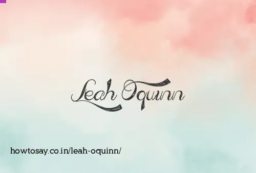 Leah Oquinn