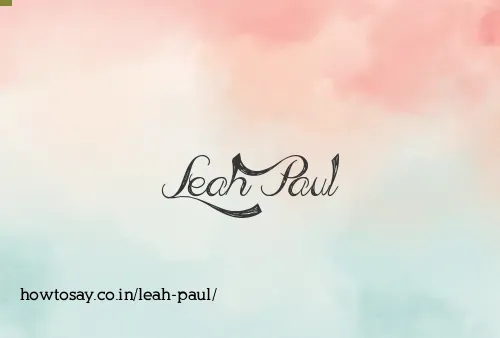 Leah Paul