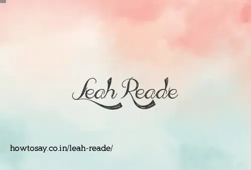 Leah Reade