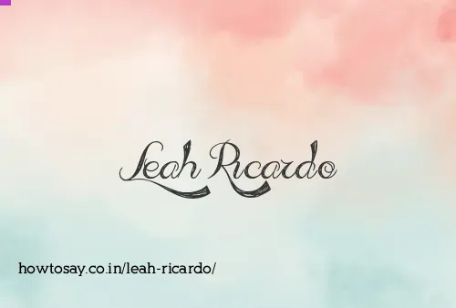 Leah Ricardo