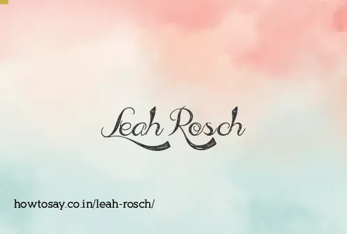Leah Rosch
