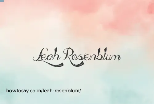 Leah Rosenblum