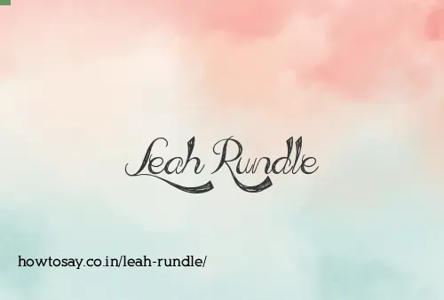 Leah Rundle