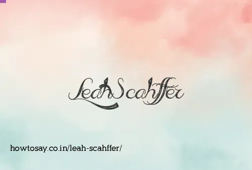 Leah Scahffer