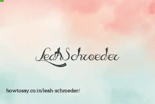 Leah Schroeder