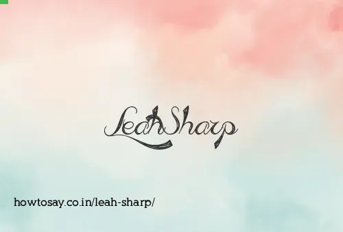 Leah Sharp