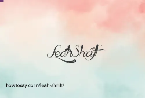 Leah Shrift