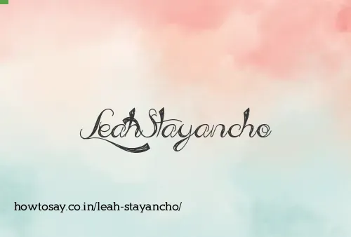 Leah Stayancho