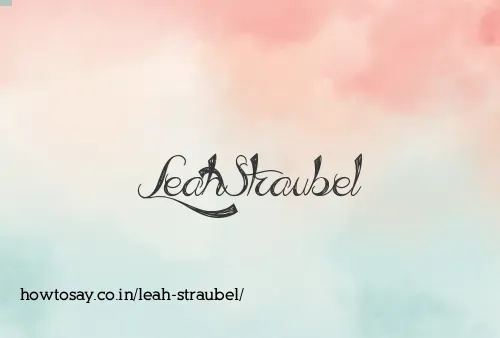 Leah Straubel