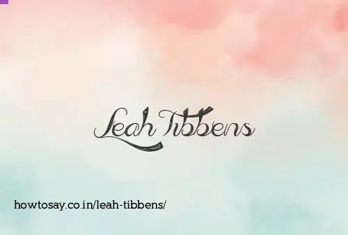 Leah Tibbens