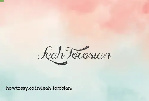 Leah Torosian