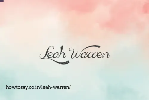 Leah Warren