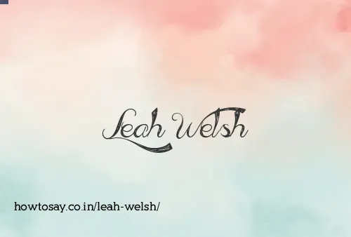 Leah Welsh