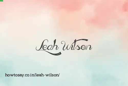 Leah Wilson