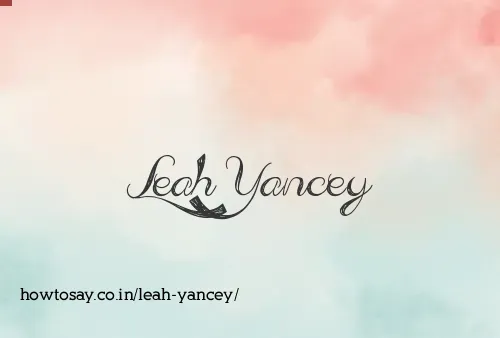 Leah Yancey
