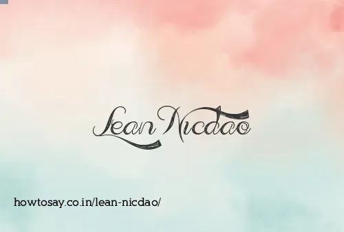 Lean Nicdao