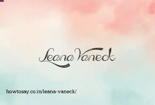 Leana Vaneck