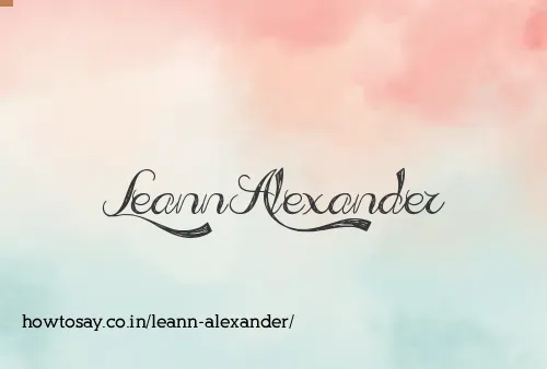 Leann Alexander
