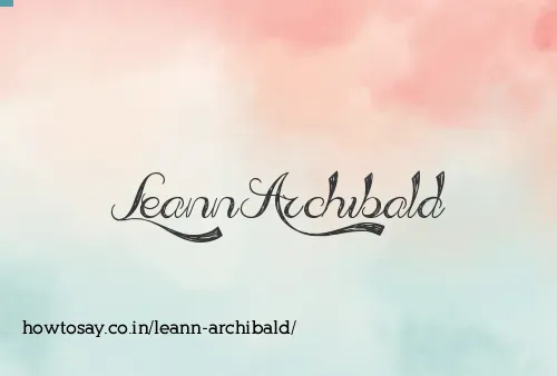 Leann Archibald