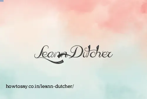 Leann Dutcher