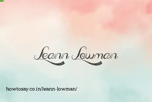Leann Lowman