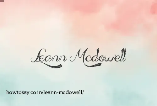 Leann Mcdowell
