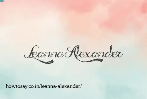 Leanna Alexander