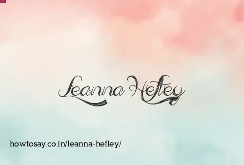 Leanna Hefley