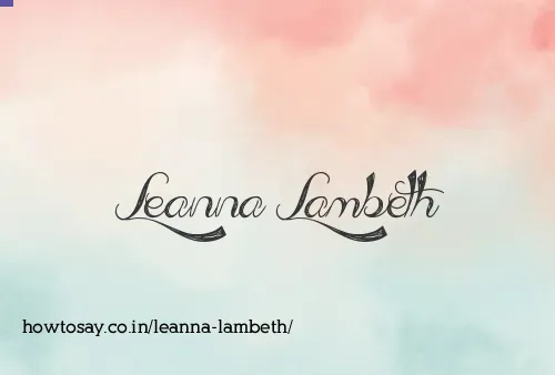 Leanna Lambeth