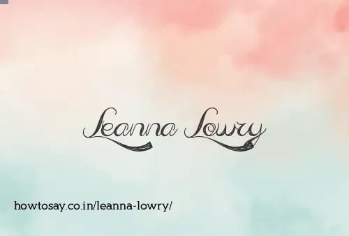 Leanna Lowry
